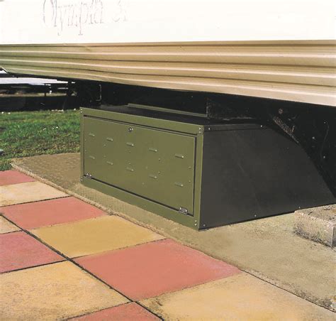 preloved metal storage box for static caravans|all metal caravan storage box.